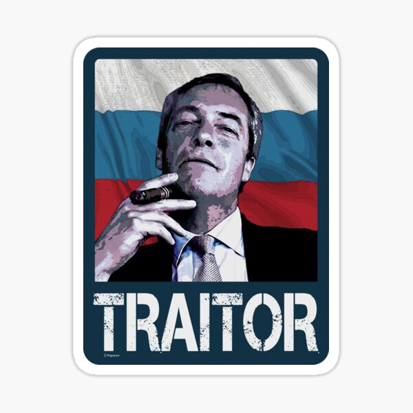 Vista previa del artículo con la obra «TRAIDOR FARAGE», diseñado y vendido por Paparaw.