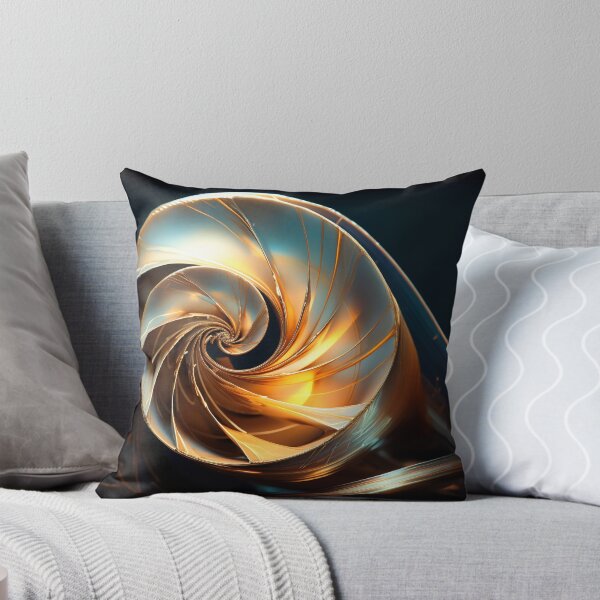 Item preview, Golden spiral object on black background designed and sold by anytka.