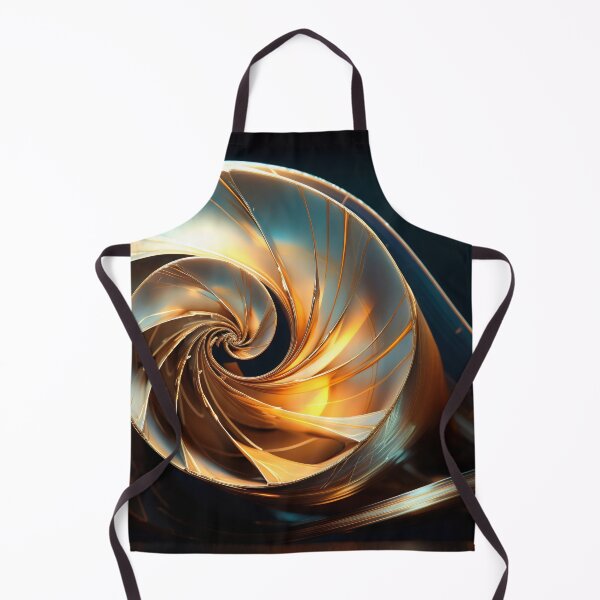 Item preview, Golden spiral object on black background designed and sold by anytka.