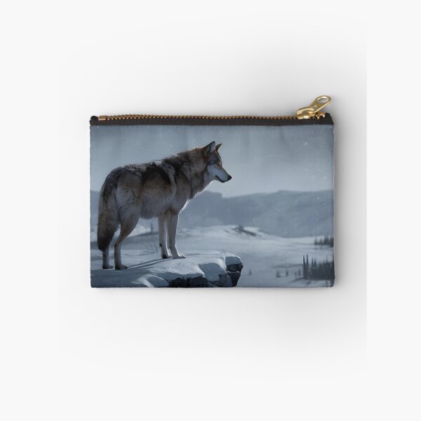 Item preview, A wolf on a cliff at night designed and sold by MakaltsisDesign.