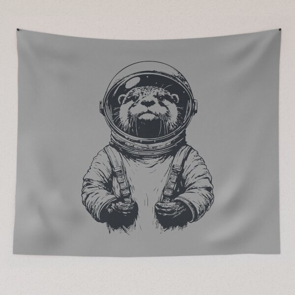 Item preview, Otter Astronaut Vintage designed and sold by TomFrontierArt.