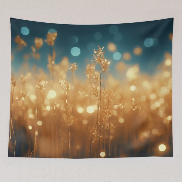 Item preview, Golden grass swaying under blue sky designed and sold by anytka.