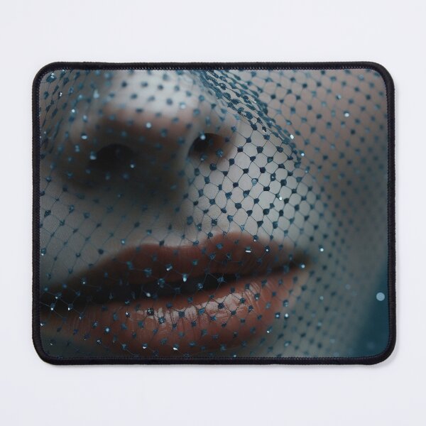 Item preview, Mysterious Woman: Close-Up with Blue Mesh Veil designed and sold by anytka.