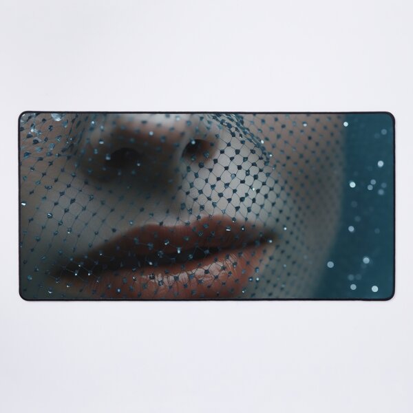 Item preview, Mysterious Woman: Close-Up with Blue Mesh Veil designed and sold by anytka.