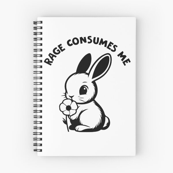 Item preview, Rage Consumes Me – Cute Bunny with Flower Funny Rabbit Lover designed and sold by tcvnguyen.