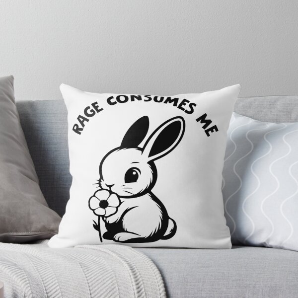 Item preview, Rage Consumes Me – Cute Bunny with Flower Funny Rabbit Lover designed and sold by tcvnguyen.