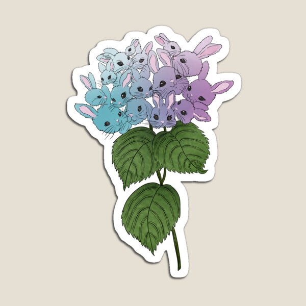 Item preview, Bunnydrangea - Bunny and Hydrangea Animal-Flower Hybrid  designed and sold by Marguerite Artistry.