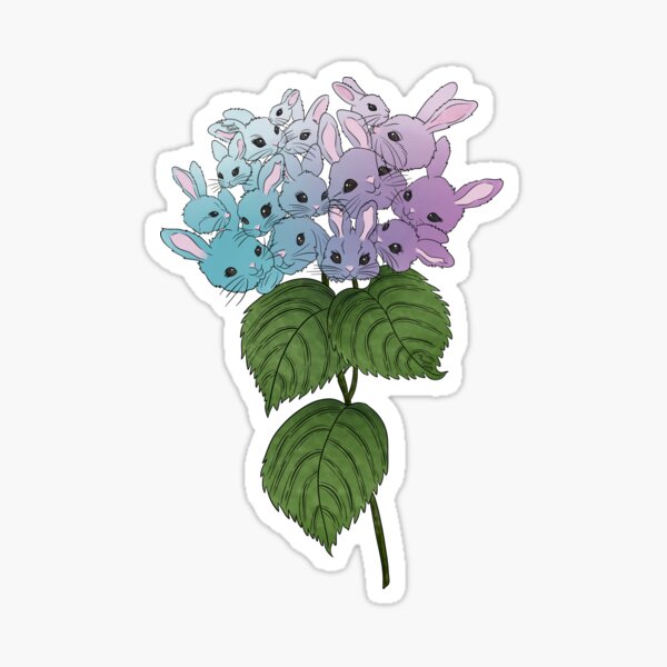 Item preview, Bunnydrangea - Bunny and Hydrangea Animal-Flower Hybrid  designed and sold by Marguerite Artistry.