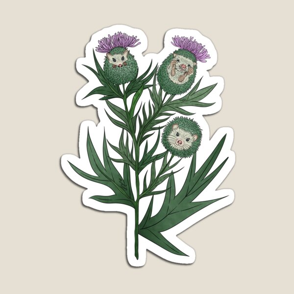 Item preview, Thistlehog - Thistle and Hedgehog Animal-Flower Hybrid  designed and sold by Marguerite Artistry.