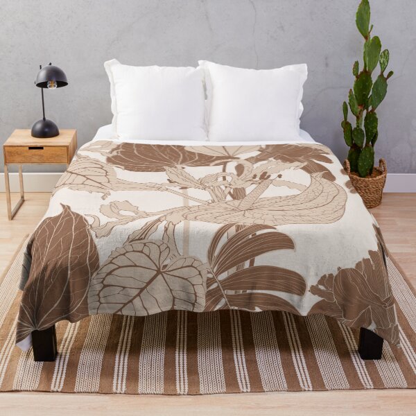 Item preview, Seamless floral pattern with line tropical flowers and palm leavs and anthurium leaves. designed and sold by MatyKotiv.