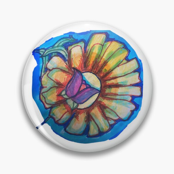 Item preview, Psychedelic Flower Drawing designed and sold by Uplifting Vib'n Design and Decor .
