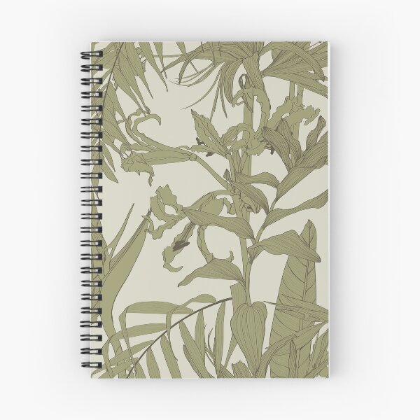 Item preview, Seamless floral pattern with line tropical flowers and palm leavs and anthurium leaves. designed and sold by MatyKotiv.