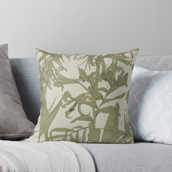 Item preview, Seamless floral pattern with line tropical flowers and palm leavs and anthurium leaves. designed and sold by MatyKotiv.