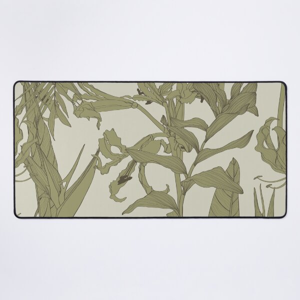 Item preview, Seamless floral pattern with line tropical flowers and palm leavs and anthurium leaves. designed and sold by MatyKotiv.