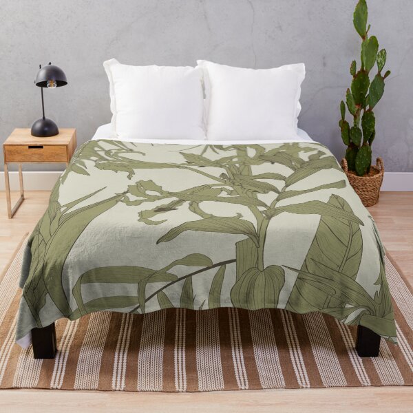 Item preview, Seamless floral pattern with line tropical flowers and palm leavs and anthurium leaves. designed and sold by MatyKotiv.