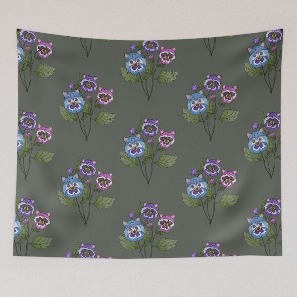 Item preview, Trash Pansies - Raccoon (Trash Panda) and Pansy Animal-Flower Hybrid  designed and sold by Marguerite Artistry.