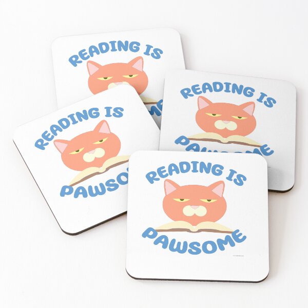 Item preview, Reading is Pawsome Funny Bookworm Cat designed and sold by mytshirtfort.