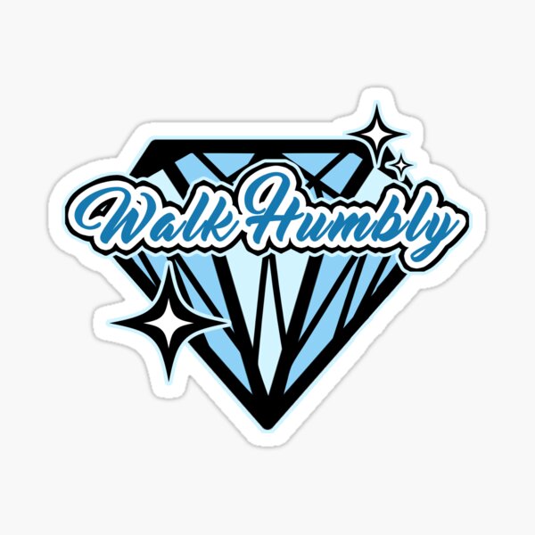 Vista previa del artículo con la obra «Camina con humildad Diamante - Diseño minimalista inspirador», diseñado y vendido por Dmetalx Art Apparel.