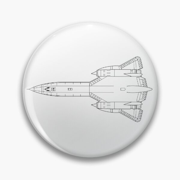 Item preview, SR-71 Blackbird Top View Line Art designed and sold by Aero-ink45.