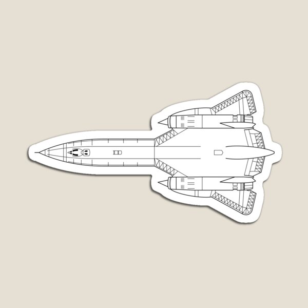 Vista previa del artículo con la obra «Dibujo lineal de vista superior del SR-71 Blackbird», diseñado y vendido por Aero-ink45.