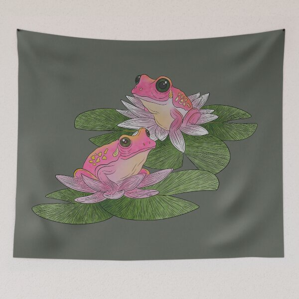 Item preview, Water Frilies- Water Lily and Frog Animal-Flower Hybrid designed and sold by Marguerite Artistry.