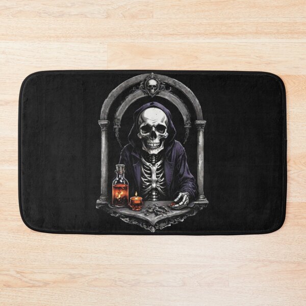 Item preview, Alchemy Skull: Intricate Gothic Skull Amidst Enigmatic Castle Backdrop designed and sold by Yehia-Massoud.