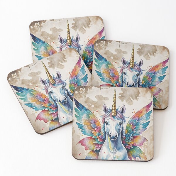 Item preview, Unicorn with Colourful Fairy Wings (Unifairy), Ai Generated Art  designed and sold by ACC .