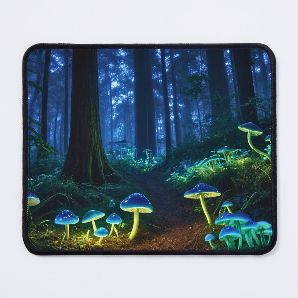 Item preview, Bioluminescent Forest designed and sold by PhoceaWallpaper.
