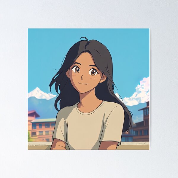 Item preview, Mujer nepalí | Estilo anime designed and sold by ComicsFactory.