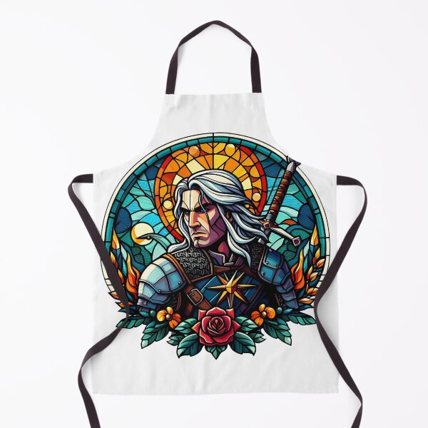 Item preview, Stained glass Geralt designed and sold by DuskTillDown.