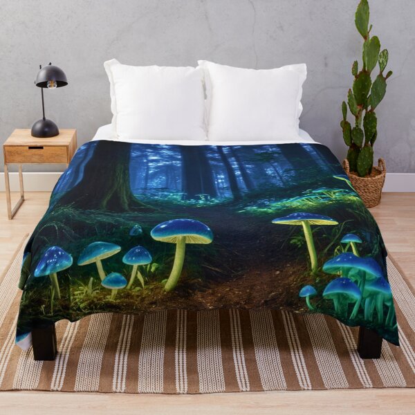 Item preview, Bioluminescent Forest designed and sold by PhoceaWallpaper.