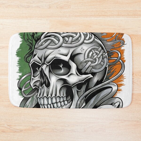 Item preview, Irish Flag and Skull Tattoo Style Design designed and sold by CELTIC-DESIGNS.