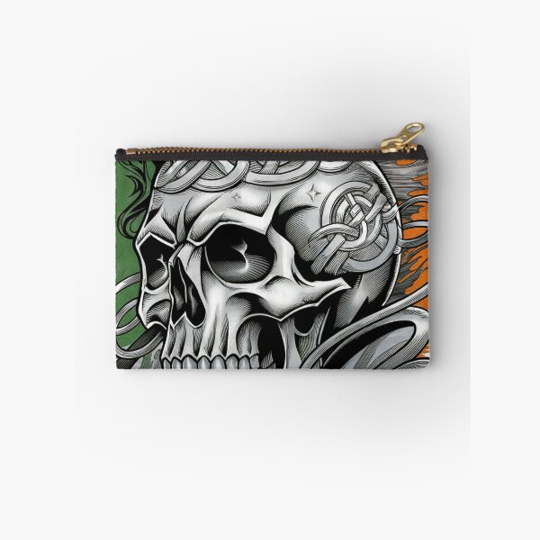 Item preview, Irish Flag and Skull Tattoo Style Design designed and sold by CELTIC-DESIGNS.