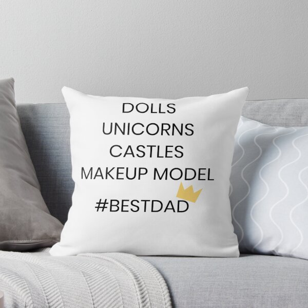 Item preview, Dolls Unicorns Castles Makeup Model BestDad Fathers Day Gif black designed and sold by we1000.