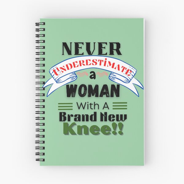 Item preview, Never Underestimate A Woman (Knee)-Fun, Novelty Post-Surgery Elderly gift designed and sold by Old Age Ain't For Sissies!.