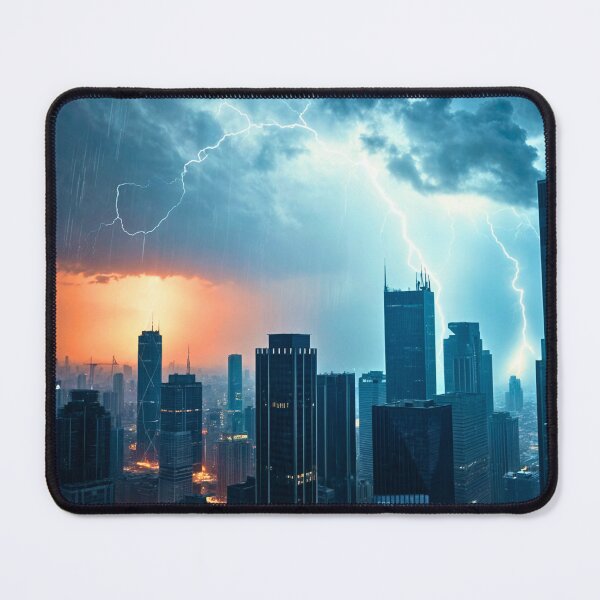Item preview, Storm Over a Megacity designed and sold by PhoceaWallpaper.