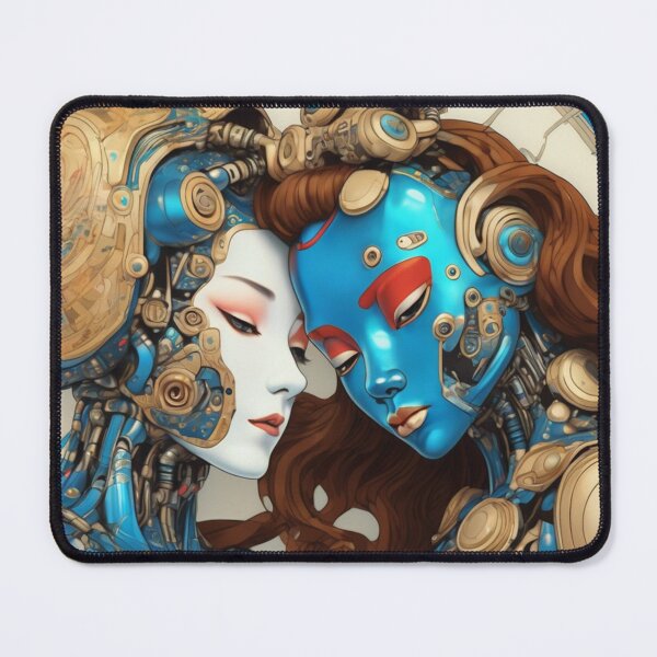 Item preview, Robot Blue Shunga Hybrid Imitation Japanese Erotica #97 designed and sold by NickWhittleArt.