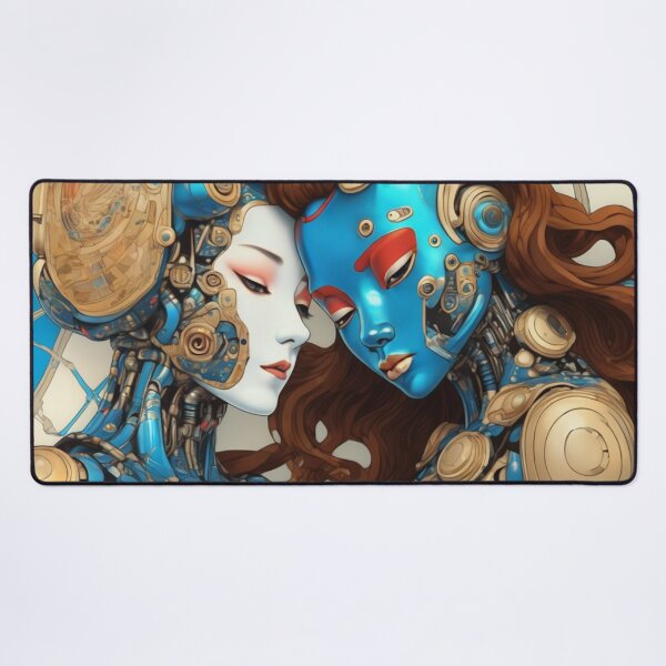 Item preview, Robot Blue Shunga Hybrid Imitation Japanese Erotica #97 designed and sold by NickWhittleArt.