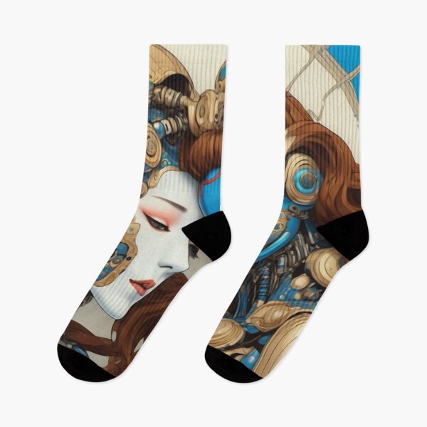 Item preview, Robot Blue Shunga Hybrid Imitation Japanese Erotica #97 designed and sold by NickWhittleArt.