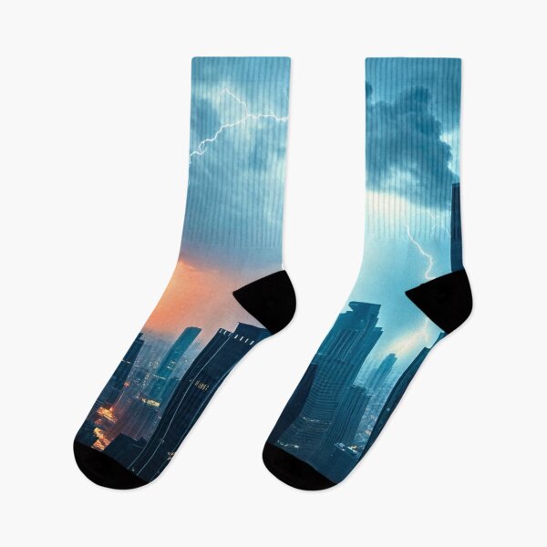 Item preview, Storm Over a Megacity designed and sold by PhoceaWallpaper.