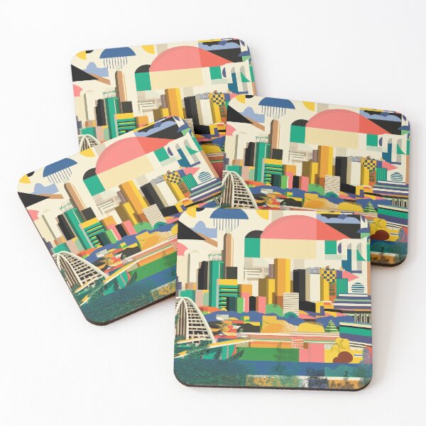 Item preview, Edmonton Skyline Geometric Art – Vibrant Abstract Cityscape designed and sold by YegMark.