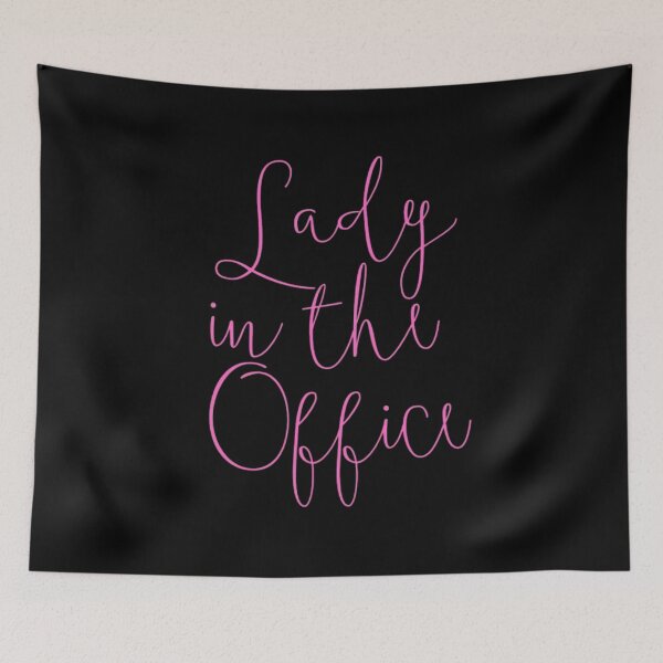 Item preview, Lady In the Office (Pink Words and Black Background) designed and sold by KayLadyBug.