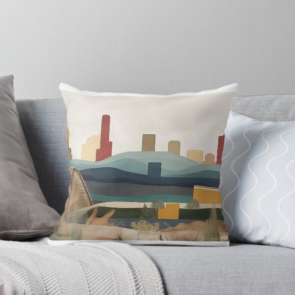 Artikelvorschau, Edmonton Skyline Rustikale Landschaft – Strukturierte minimalistische Kunst entworfen und verkauft von YegMark.