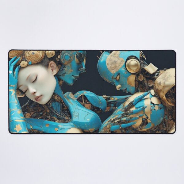 Item preview, Robot Blue Shunga Hybrid Imitation Japanese Erotica #96 designed and sold by NickWhittleArt.