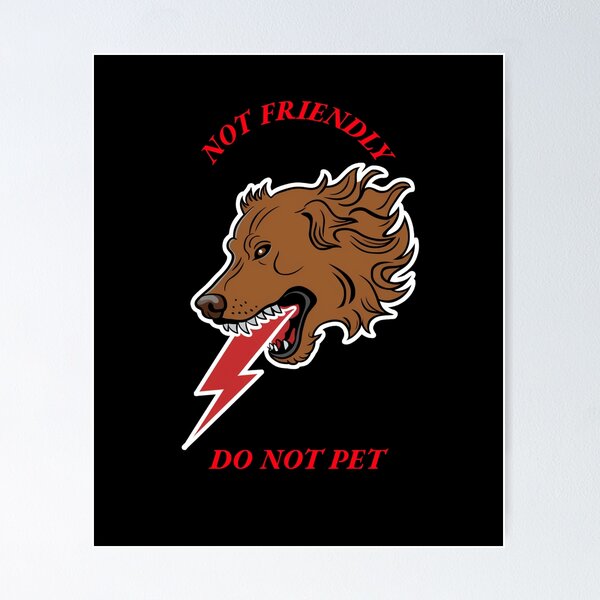 Item preview, Not Friendly, Do Not Pet designed and sold by Lilmoo31.
