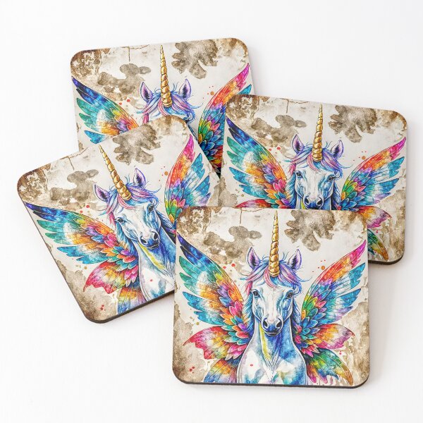 Item preview, Unicorn with Colourful Fairy Wings (Unifairy), Ai Generated Art  designed and sold by ACC .