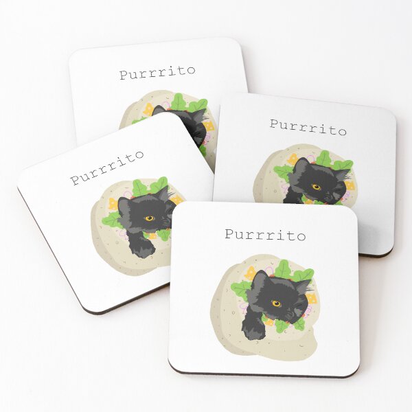 Item preview, Purrrito with text designed and sold by Not-Kat.