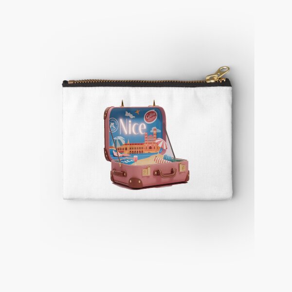 Item preview, Nice French Riviera -"South of France Adventure Suitcase Retro Cartoon"  designed and sold by stickercuffs.