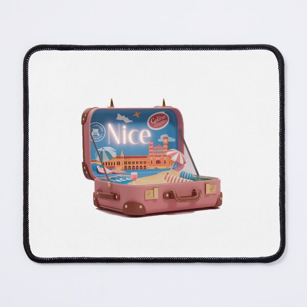 Item preview, Nice French Riviera -"South of France Adventure Suitcase Retro Cartoon"  designed and sold by stickercuffs.