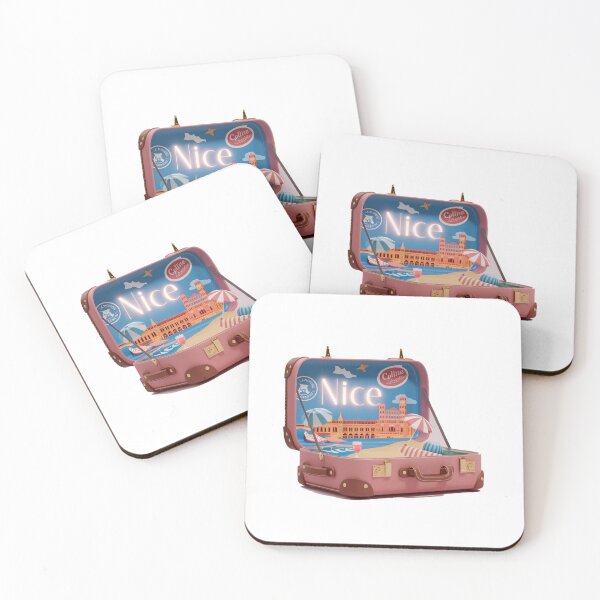 Item preview, Nice French Riviera -"South of France Adventure Suitcase Retro Cartoon"  designed and sold by stickercuffs.